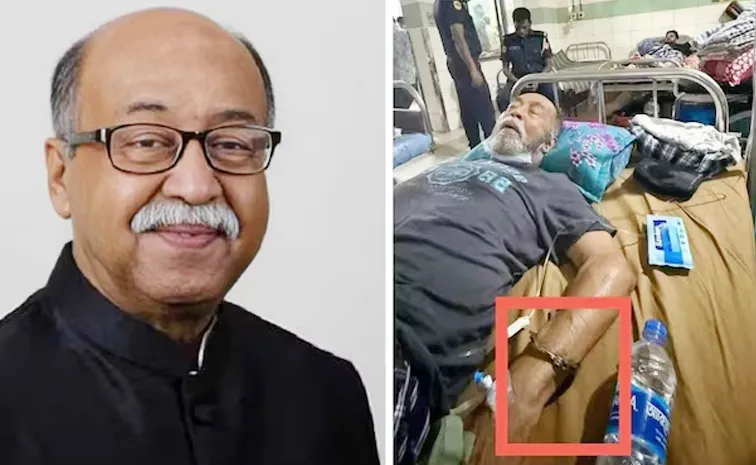Sheikh Hasina aide handcuffed to hospital bed before death,Outrage over viral photo