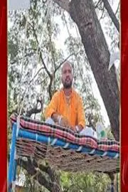 Maharashtra Man Vijay Chauhan Hangs Cot from Tree, Demands ST Status for Banjara6