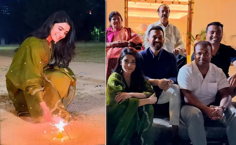 Samantha Celebrate diwali with raj nidimoru family