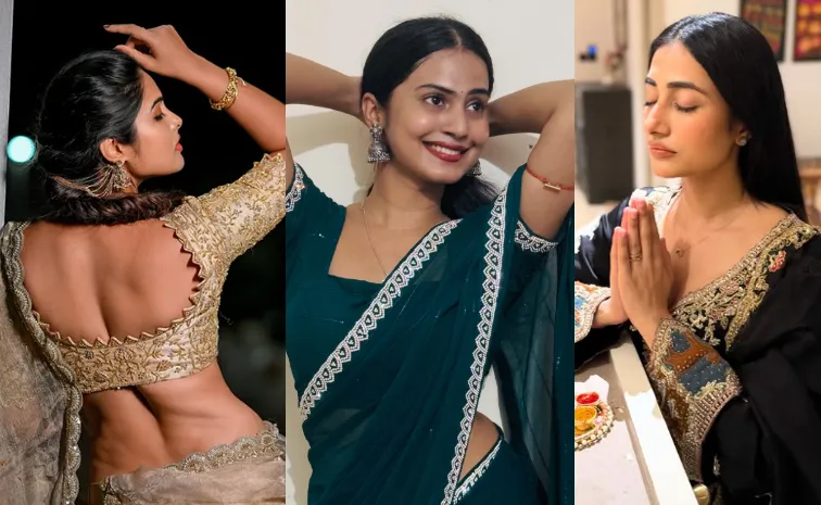 బ్యూటీ హీరోయిన్ నీలఖి పాత్ర లేటేస్ట్‌ లుక్.. బిగ్‌బాస్ దివి దీపావళి వైబ్స్!