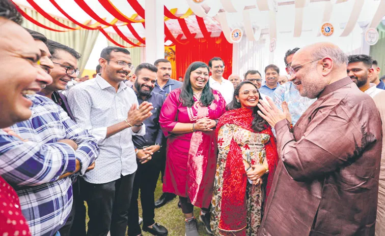 Union home minister Amit Shah celebrated his 61st birthday