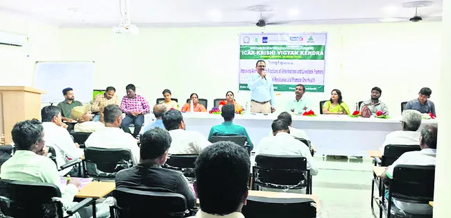 పాడి పశువుల పెంపకంపై రైతులకు శిక్షణ