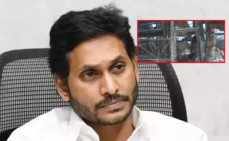 CM Chandrababu YS Jagan Others Expresses Condolences On Kurnool Bus Incident