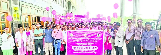 రొమ్ము క్యాన్సర్పై అవగాహన ర్యాలీ