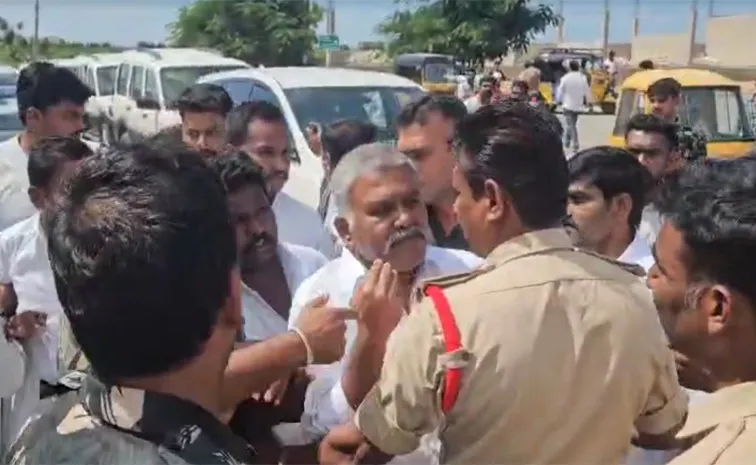 AP Police Stopped YSRCP Kethireddy Peddareddy