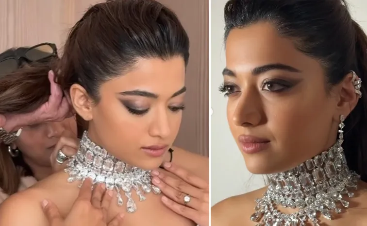 స్వరోవ్స్కి ఈవెంట్‌లో రష్మిక్‌ స్టైలిష్‌ లుక్‌ : ఎంగేజ్‌మెంట్‌ రింగ్‌ స్పెషల్‌!