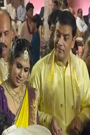 Dil Raju and His Wife attended For Marriage in hyderabad11