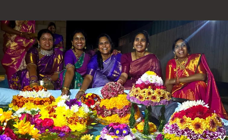 Bathukamma fair held in Reading, UK