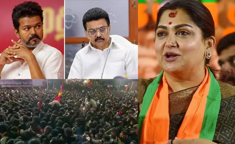 BJP Khusbhu Sundar Says Karur Incident Was Planned And Created