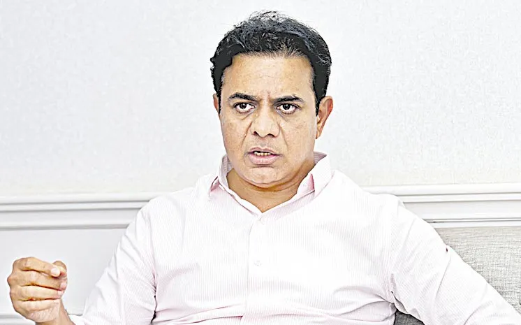 KTR condemns city bus fare hike by Congress govt