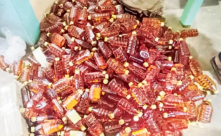 Large quantities of bottles and manufacturing machines seized at two places in Ibrahimpatnam