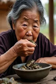 woman swallows 8 live frogs to ease back pain hospitalised with infection