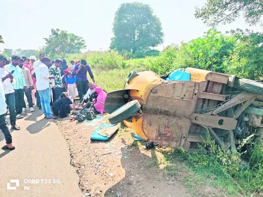 బోల్తాపడిన ఆటో: పలువురికి గాయాలు 