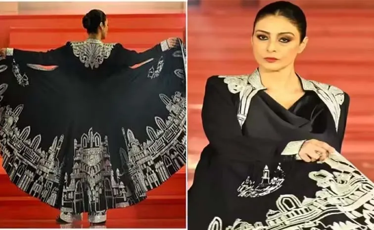 Tabu stole the show in a stunning black and white outfit 1