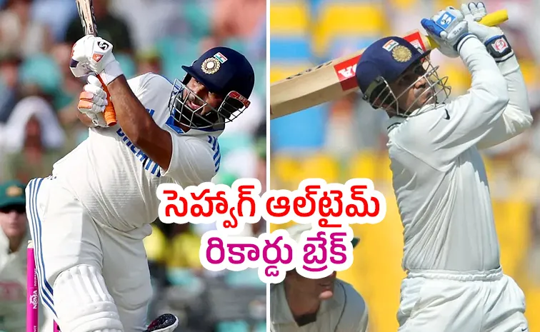  Rishabh Pant breaks Sehwags all-time six-hitting record during Eden Gardens Test