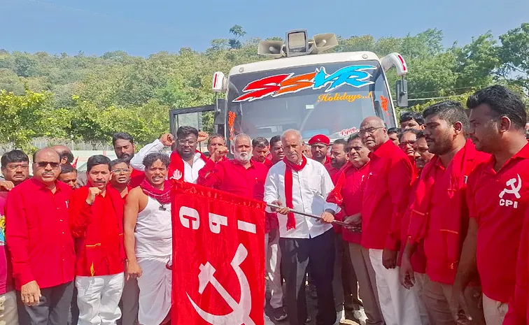 CPI Bus Yatra Begins From Jodeghat