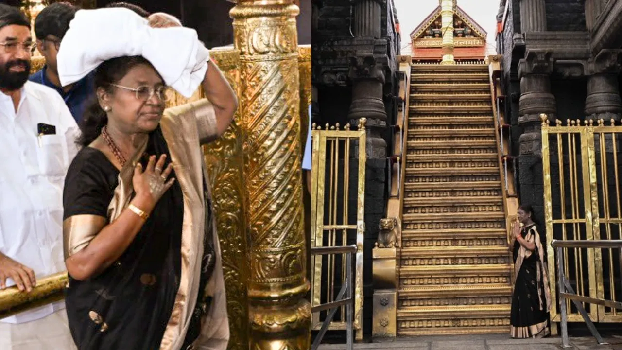 neyyabhishekam at sabarimala by president murmu