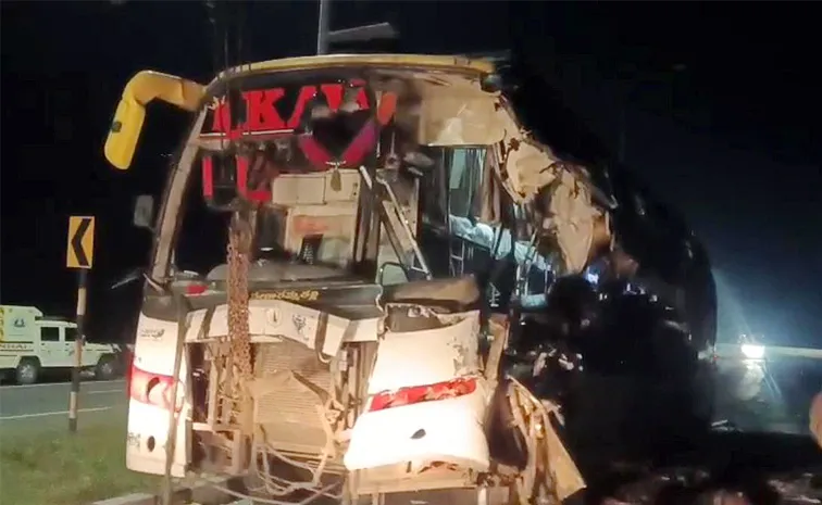 Ntr District: Nandigama Kaveri Travels Bus Accident Details