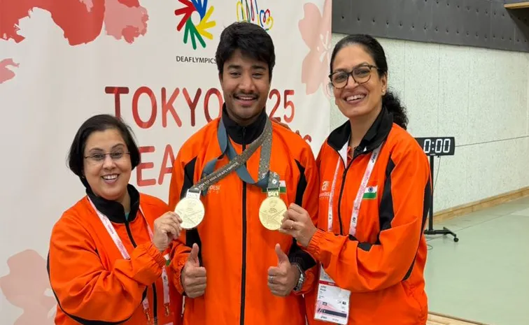 Telangana shooter Dhanush Srikanth wins second gold at Deaflympics
