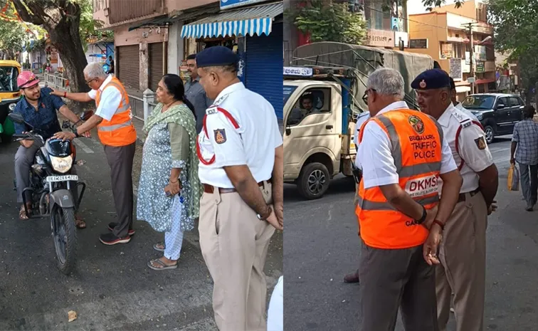 BJP MLA Suresh Kumar As Traffic Police In Bangalore