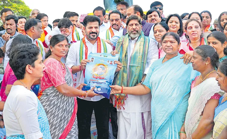 CM Revanth Reddy Comments In saree distribution program