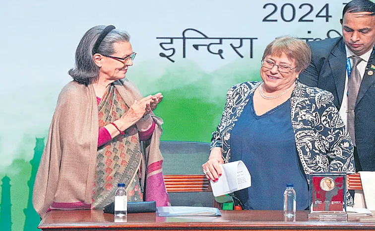 Former Chilean President Michelle Bachelet was honoured with the Indira Gandhi Prize for Peace