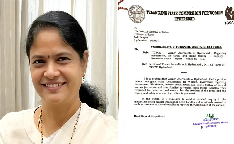 Telangana women commission reaction on women journalists complaint against online abuse
