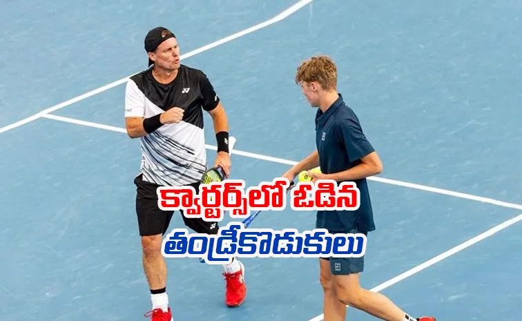 Hewitt and his son Cruz lose quarterfinal doubles match in Australia