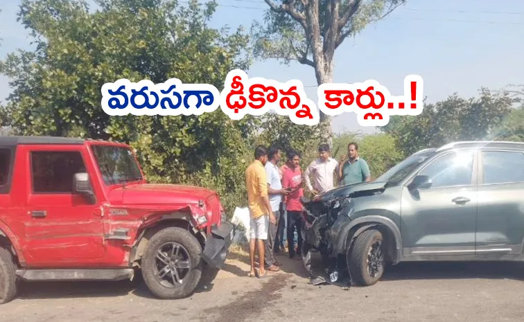 Accident to MLA Medipalli Satyams convoy