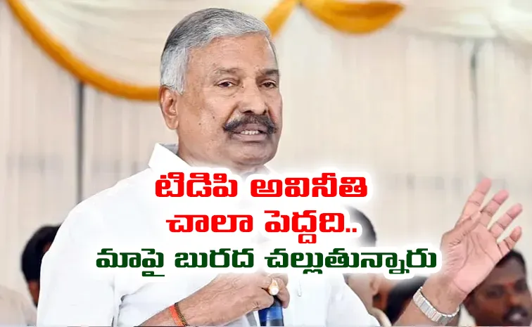 Peddireddy Ramachandra Reddy Fires On TDP Chandrababu Govt