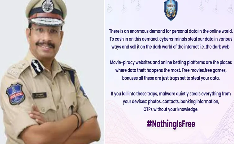 Hyd CP VC Sajjanar warns about data breach and cyber crimes