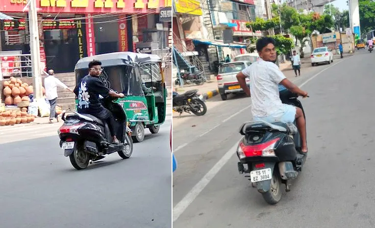 Bike seized for 42 Traffic Challans 