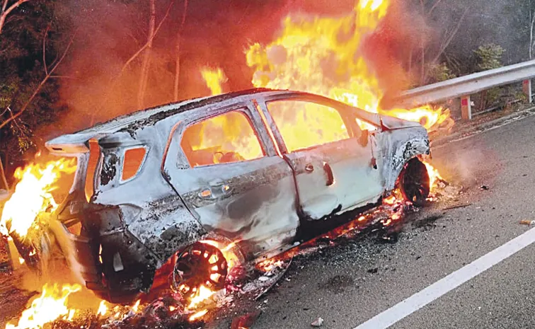 Man Dies in Car Fire on Hyderabad Outer Ring Road
