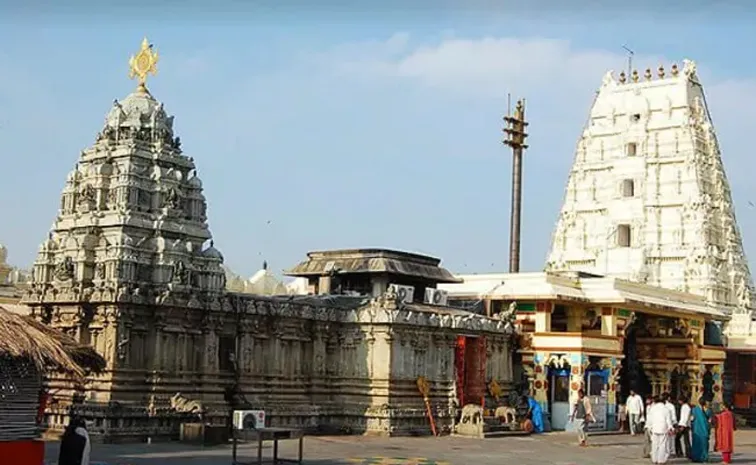 Illegal clothing sales in temple at Bhadradri Kothagudem