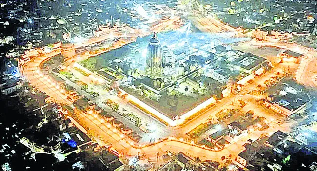 పూరీ జగన్నాథ ఆలయం విద్యుద్దీపాలంకరణ 