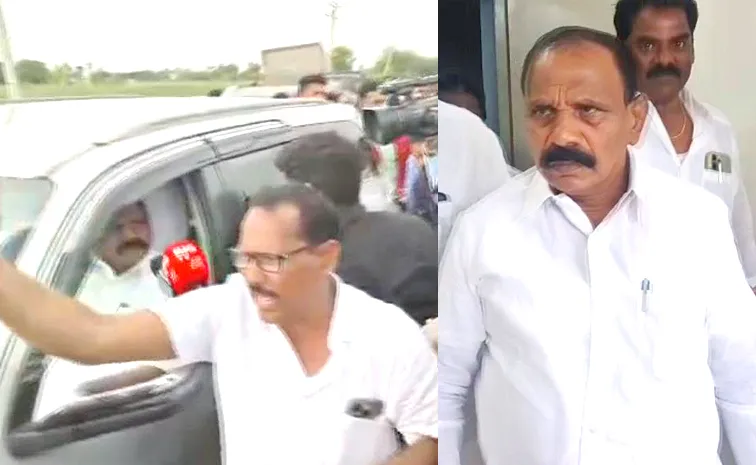 ఎమ్మెల్యేపై దాడికి యత్నం.. చేవెళ్ల ప్రమాదస్థలి వద్ద ఉద్రిక్తత