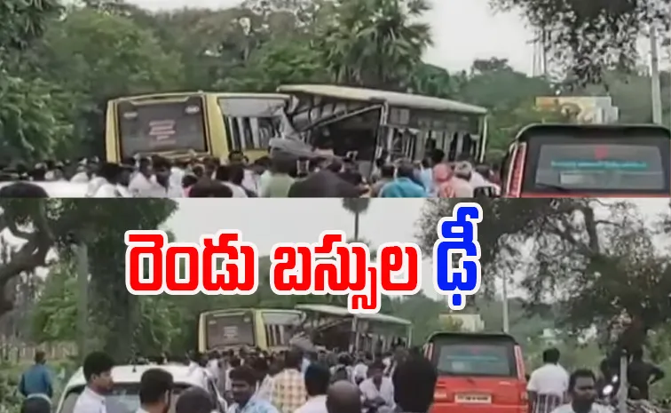 Two Rtc Buses Collide In Tamil Nadu