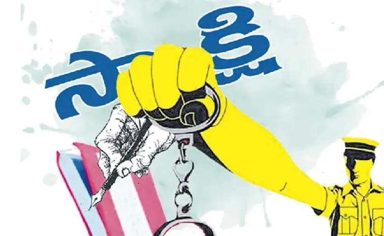 కాంట్రాక్టర్లను బెదిరించిన మంత్రి అనుచరుడు ప్రచురించినందుకు సాక్షి ఎడిటర్‌ ఆర్‌.ధనంజయరెడ్డిపై కేసు