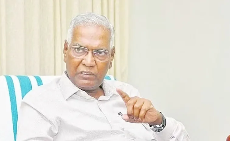 cpi leader d raja slams chandrababu over Vizag Steel Plant Privatization