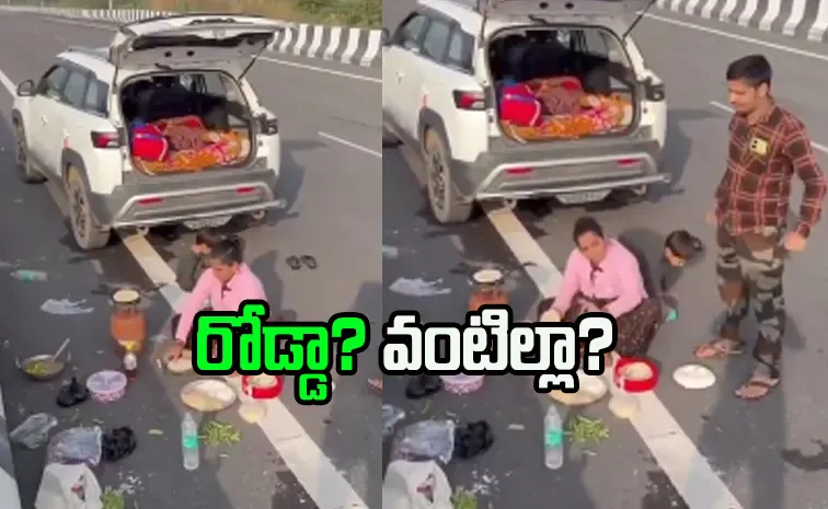 Civic sense is a rare luxury in India Couple cooks meal on highway viral video