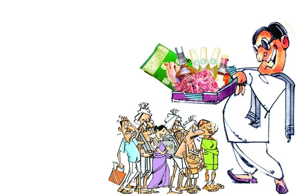 మద్యం.. మాంసం.. నగదు