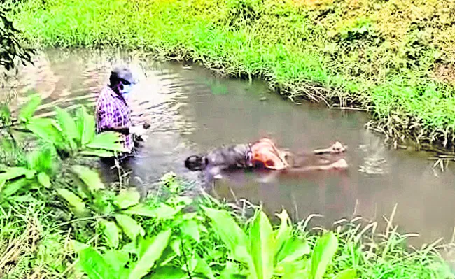 గుర్తు తెలియని మృతదేహం వెలికితీత 