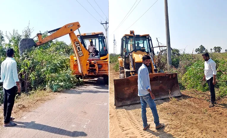 New Sarpanch Repairs Road Even Before Taking Oath in Nalgonda