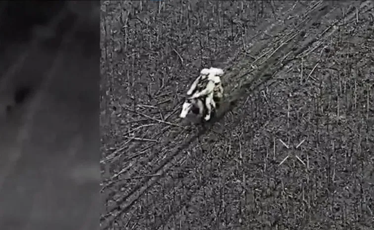 Ukrainian Drone Locks In On Russian Soldier On Horse