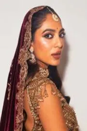 Sobhita Dhulipala wore gold lehenga paired with a burgundy dupatta