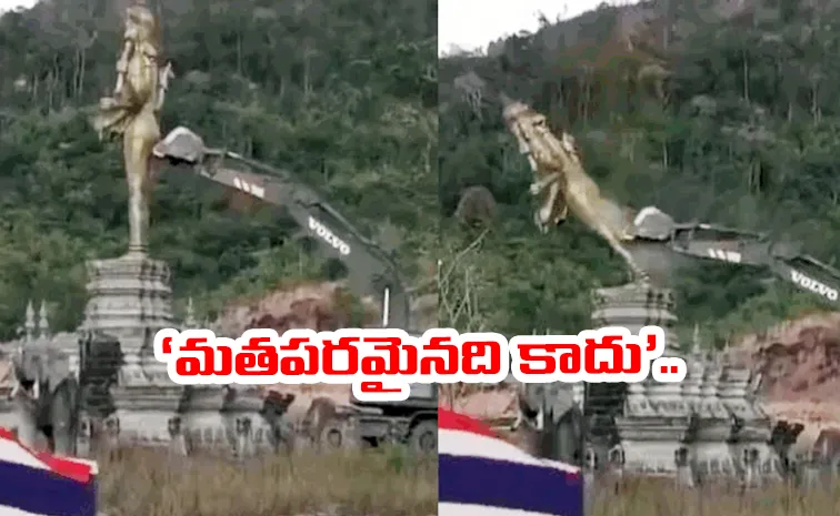 విష్ణు విగ్రహం కూల్చివేత..  థాయ్ వివరణ