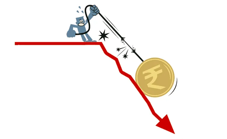 Rupee slumps 43 paise to close at all-time low of 89. 96 against US dollar