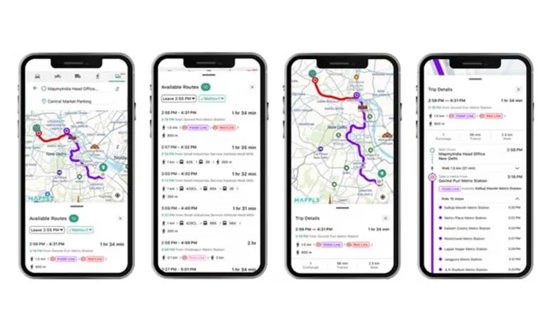 MapmyIndia Expands Capabilities of Mappls App with Multimodal Public Transport Route