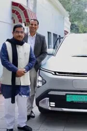 Union Minister Pralhad Joshi Checks Out Kia Carens Clavis EV