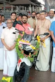 Guruvayurappan Temple Gets New TVS Apache RTX 300